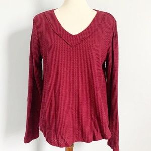 long sleeve knit v neck